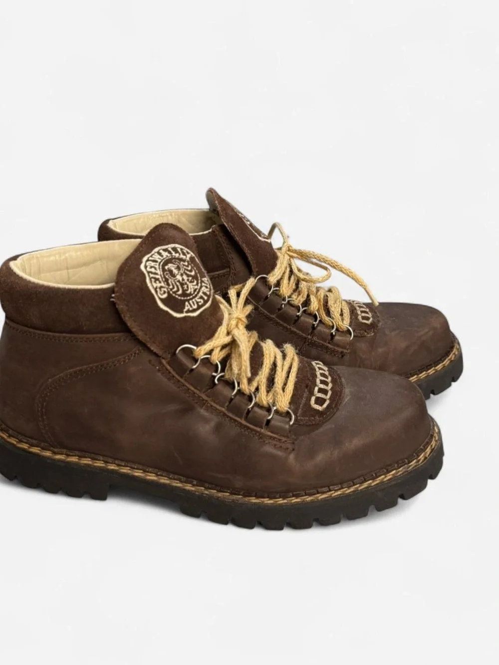 Geier Wally Austria Leather Boots Grunge Hippy Shoes Size 39 Women’s 6.5 Mens 8